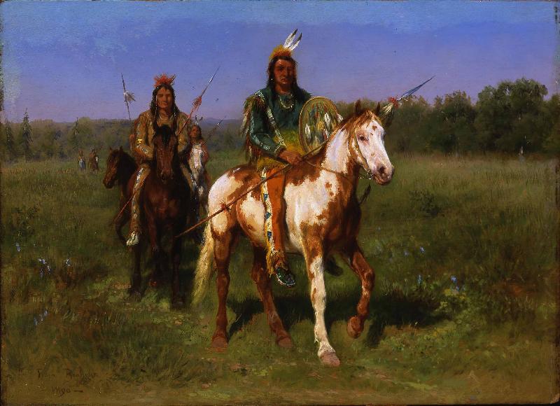 Rosa Bonheur Mounted Indians Carrying Spears Germany oil painting art